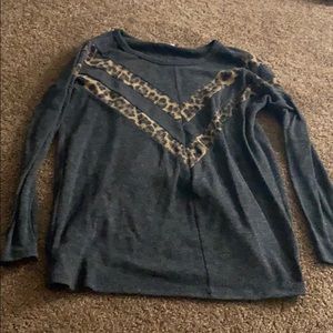 Cheetah detail sweater